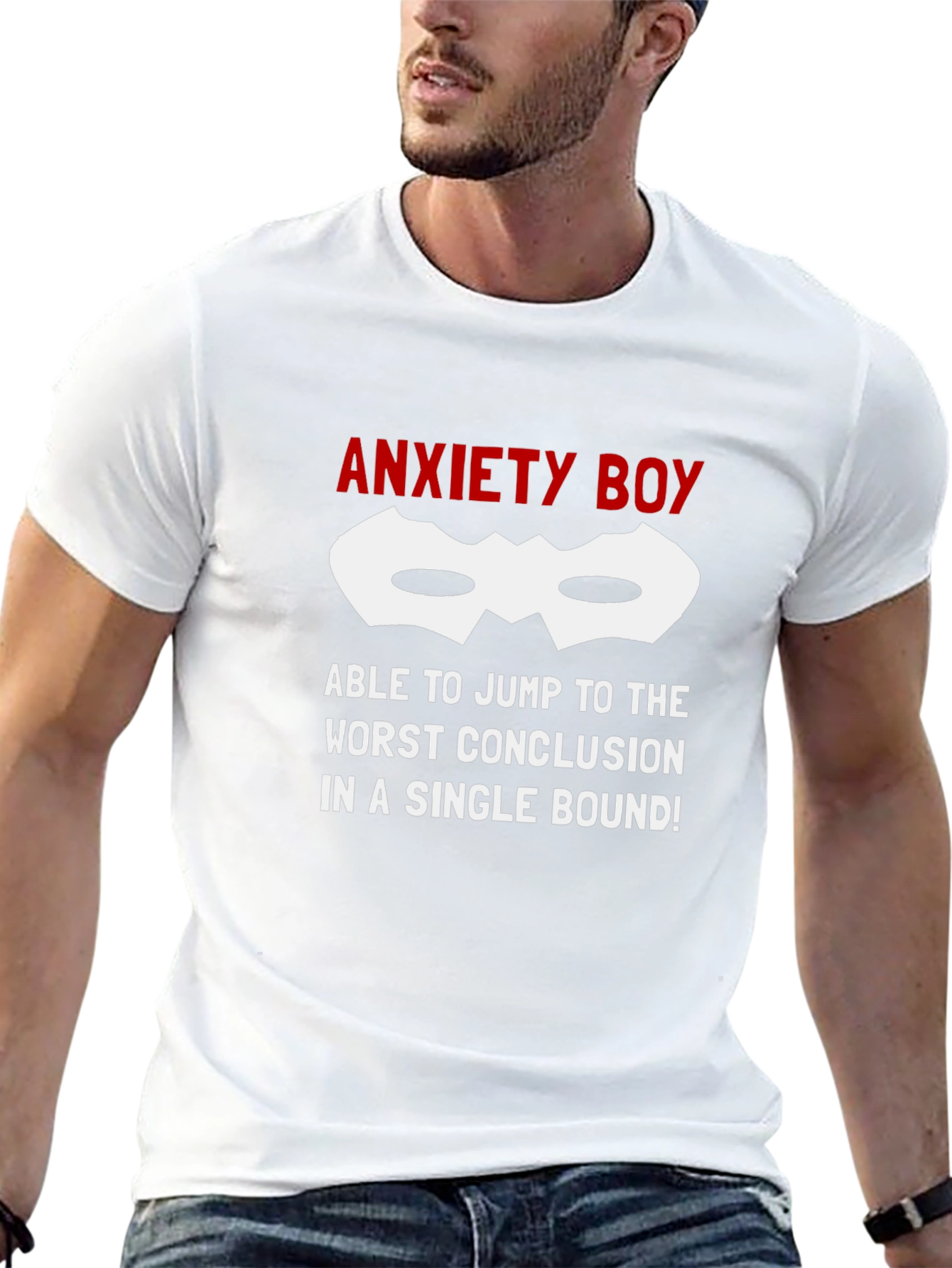 Anxiety Boy T-Shirt - Funny Graphic Tee