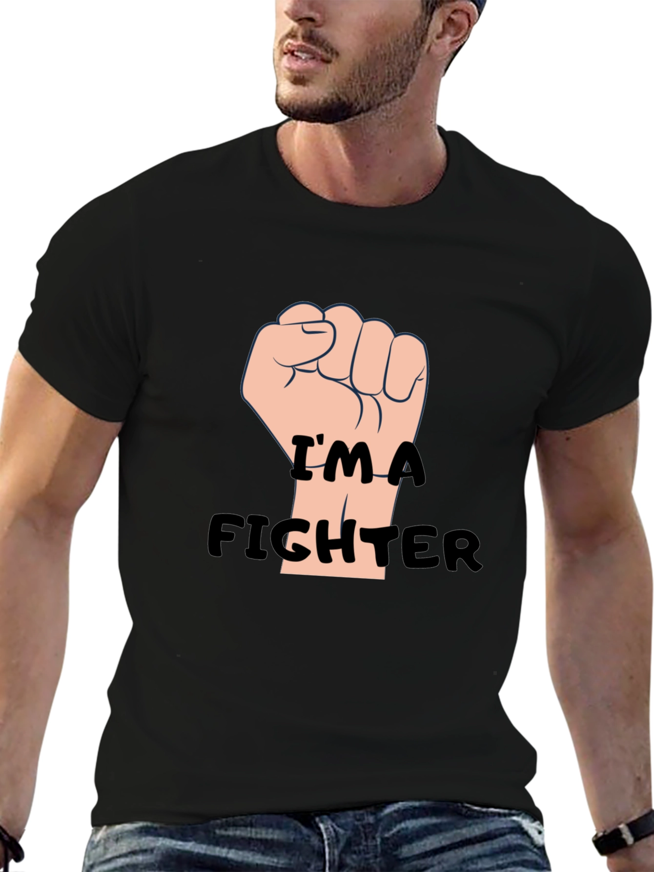 Im a Fighter Black T-Shirt