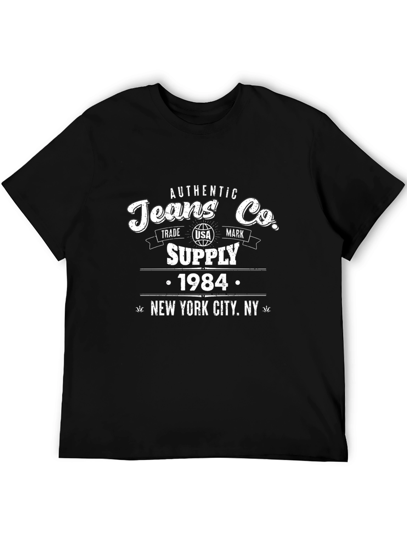 Authentic Jeans Co. Black Graphic T-Shirt