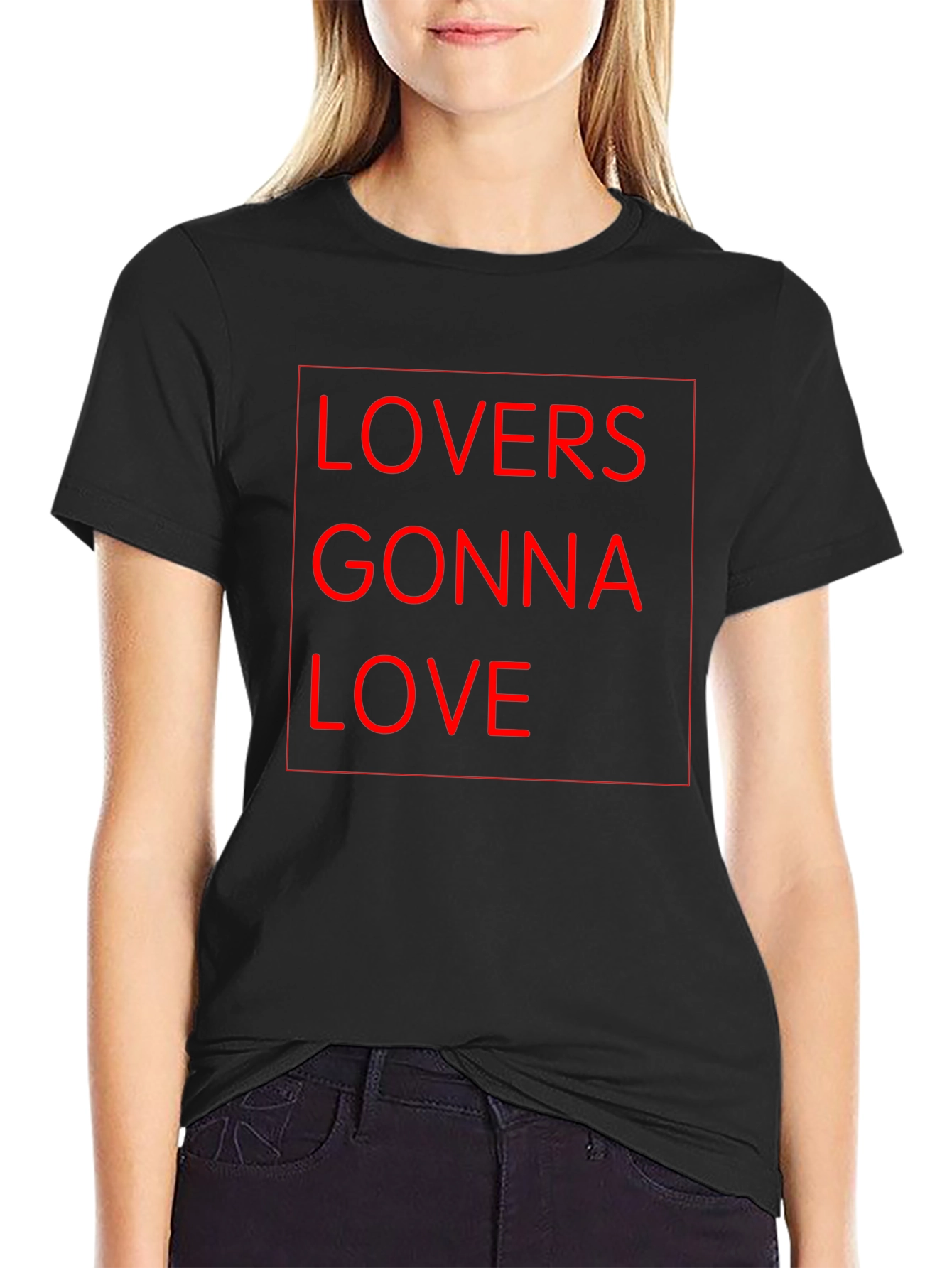 Lovers Gonna Love Black Graphic Tee Shirt