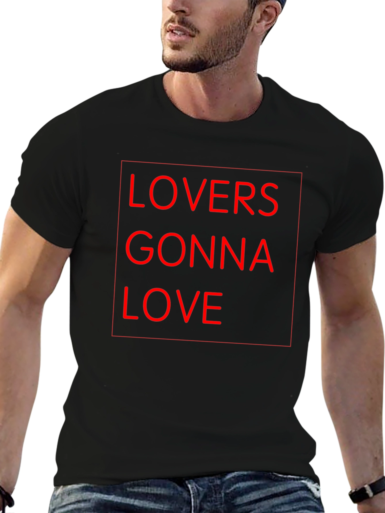 Lovers Gonna Love Black Graphic Tee Shirt