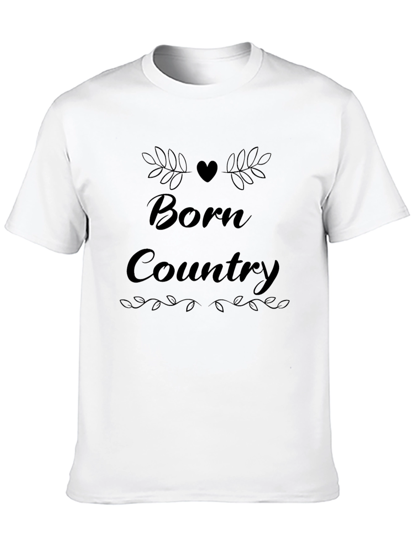 Born Country Graphic Tee - Stylish Black T-Shirt