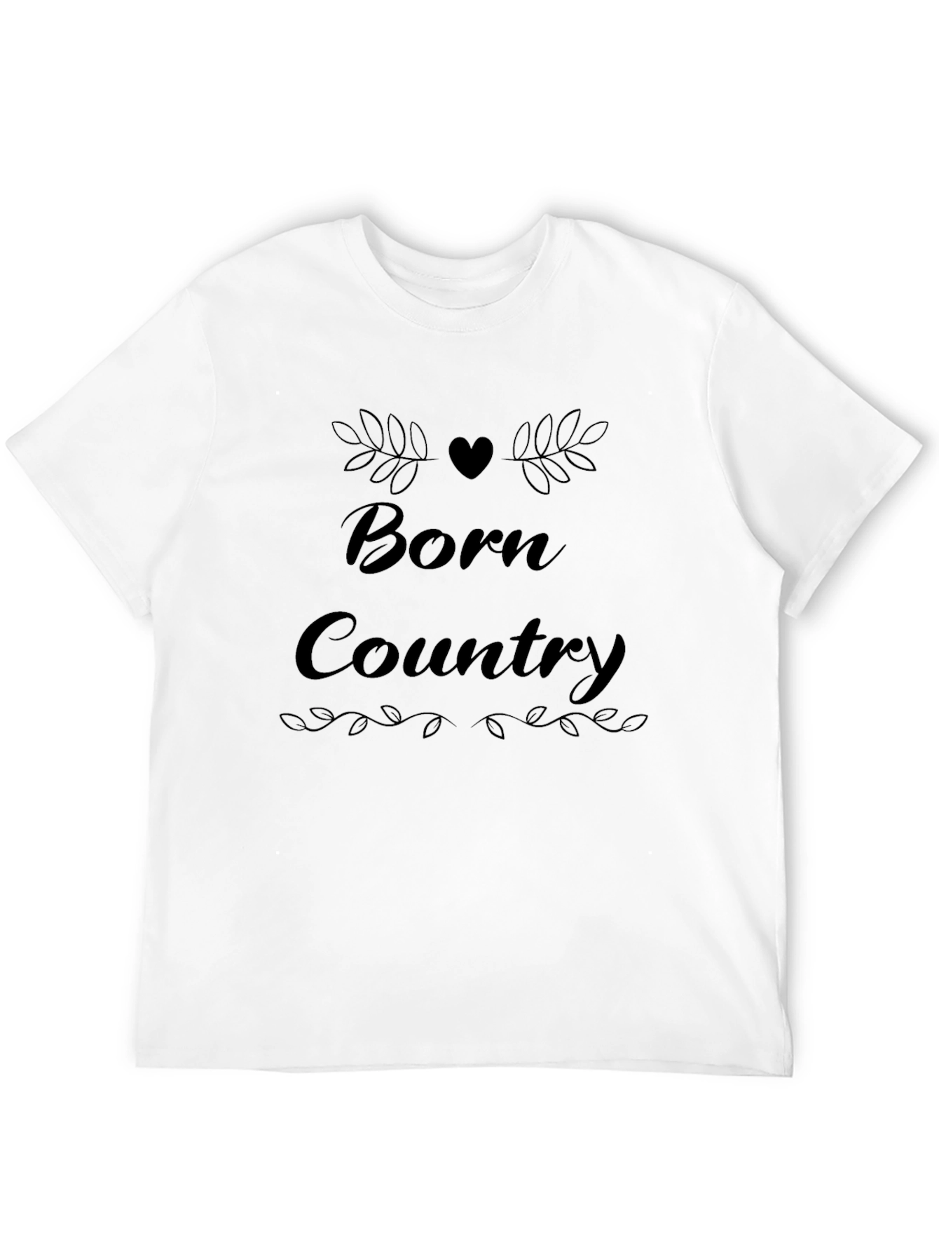 Born Country Graphic Tee - Stylish Black T-Shirt