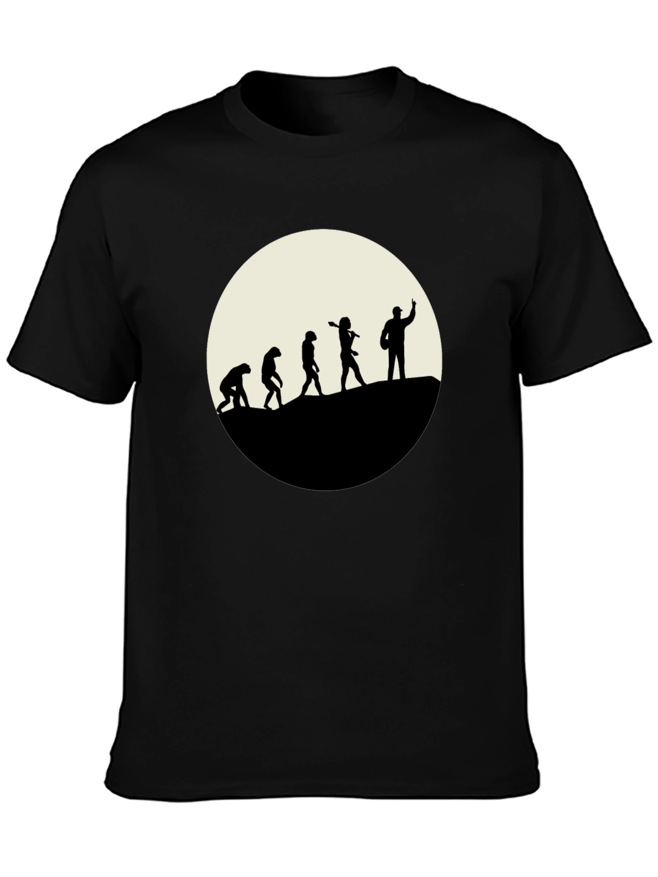 Evolution of Man T-Shirt - Black Graphic Tee