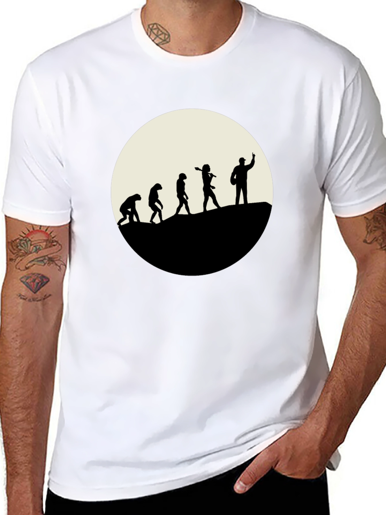 Evolution of Man T-Shirt - Black Graphic Tee