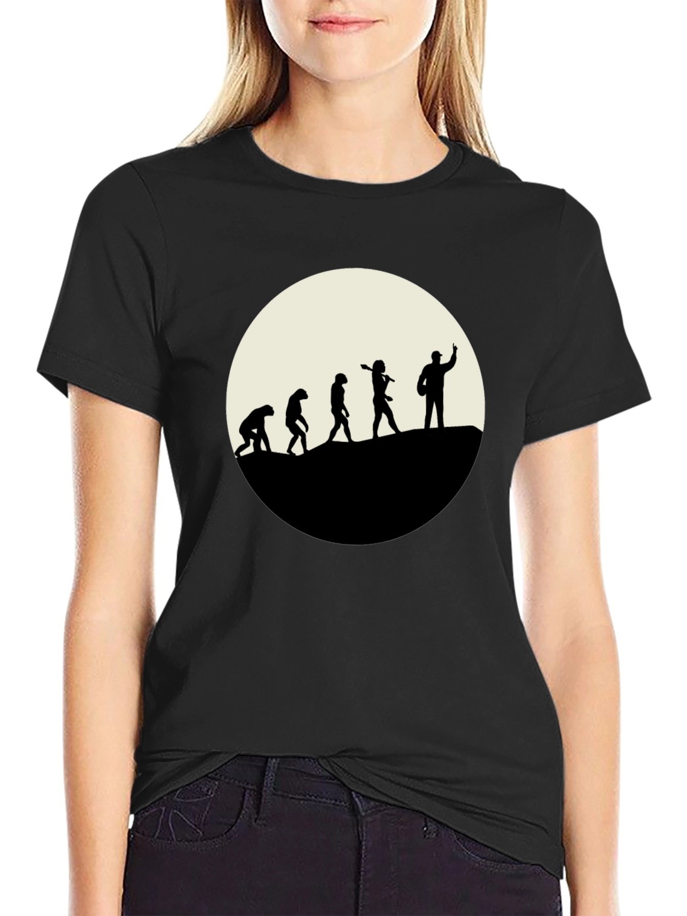 Evolution of Man T-Shirt - Black Graphic Tee