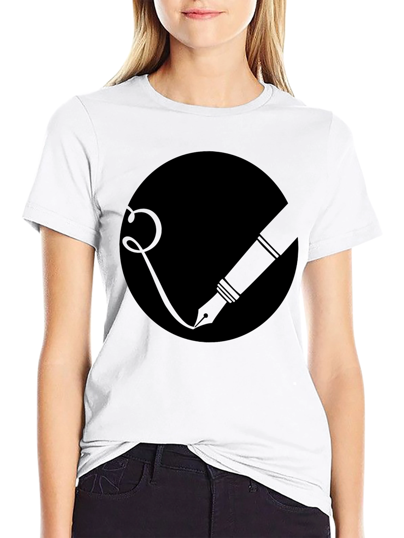 Writers Ink Tee - Artistic Black T-Shirt