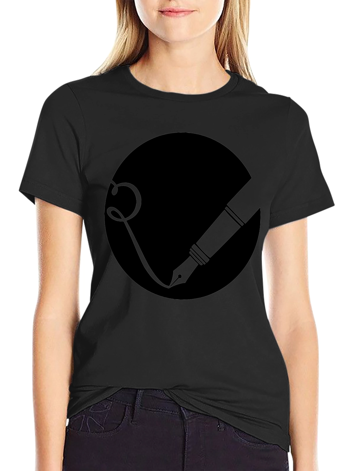 Writers Ink Tee - Artistic Black T-Shirt