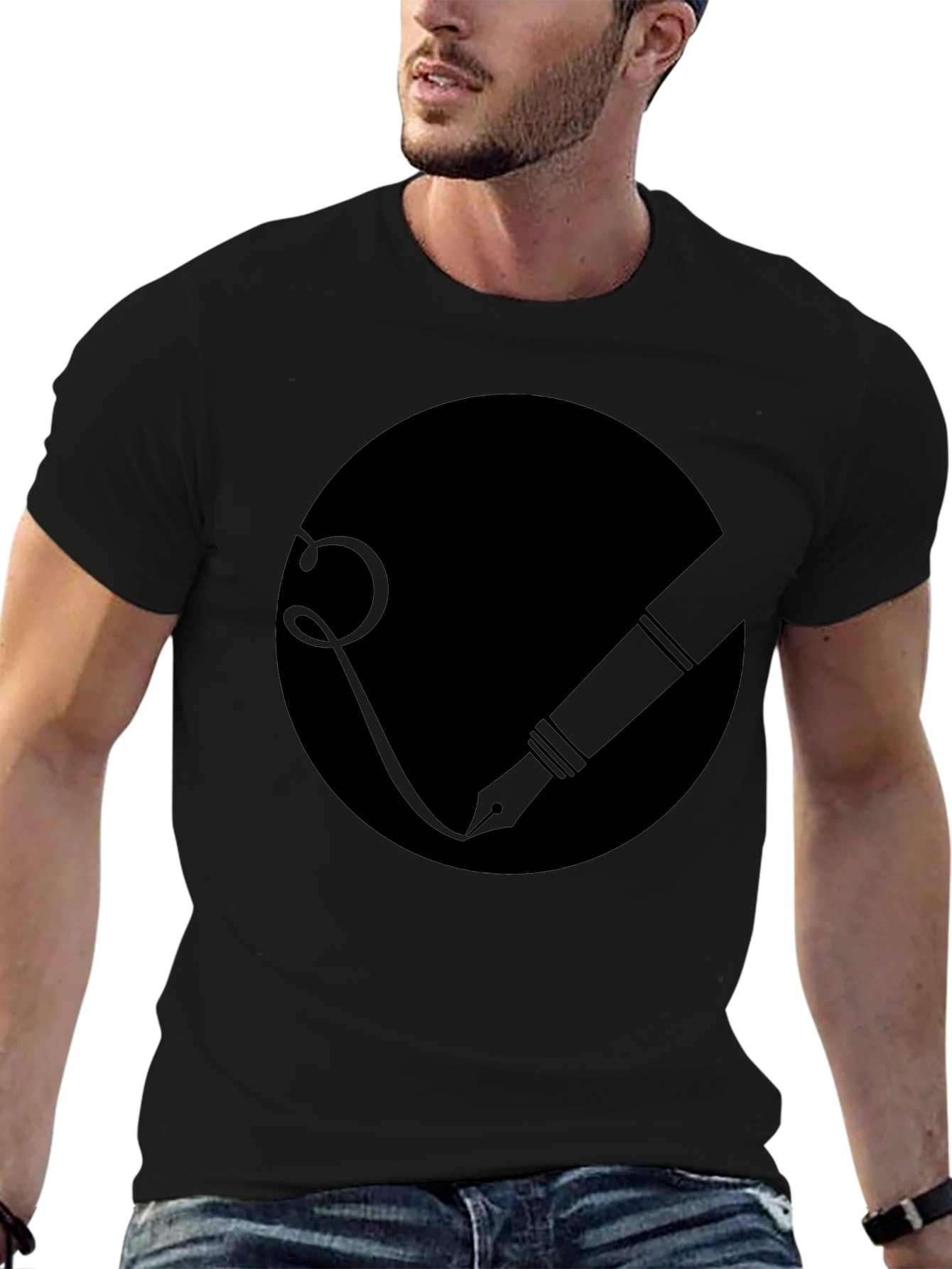 Writers Ink Tee - Artistic Black T-Shirt
