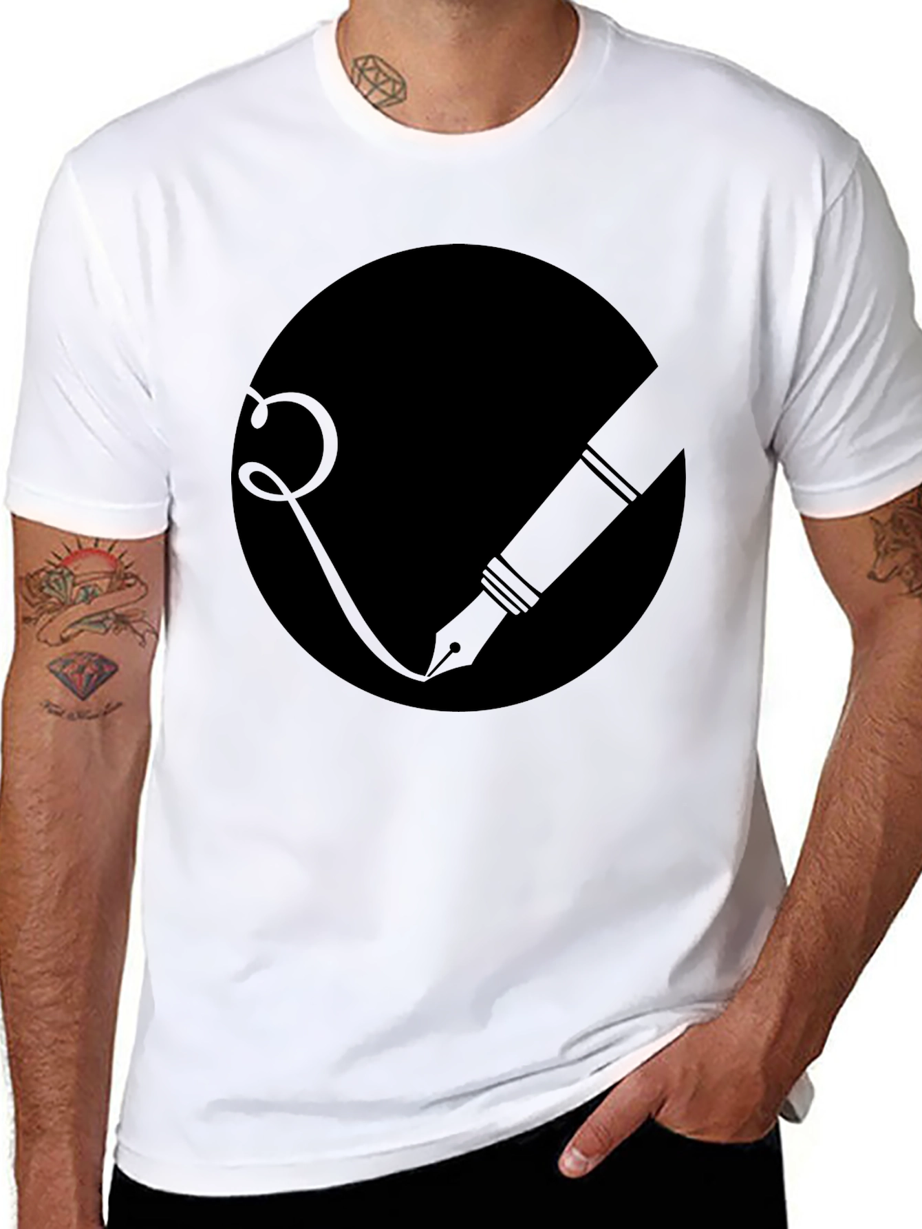 Writers Ink Tee - Artistic Black T-Shirt