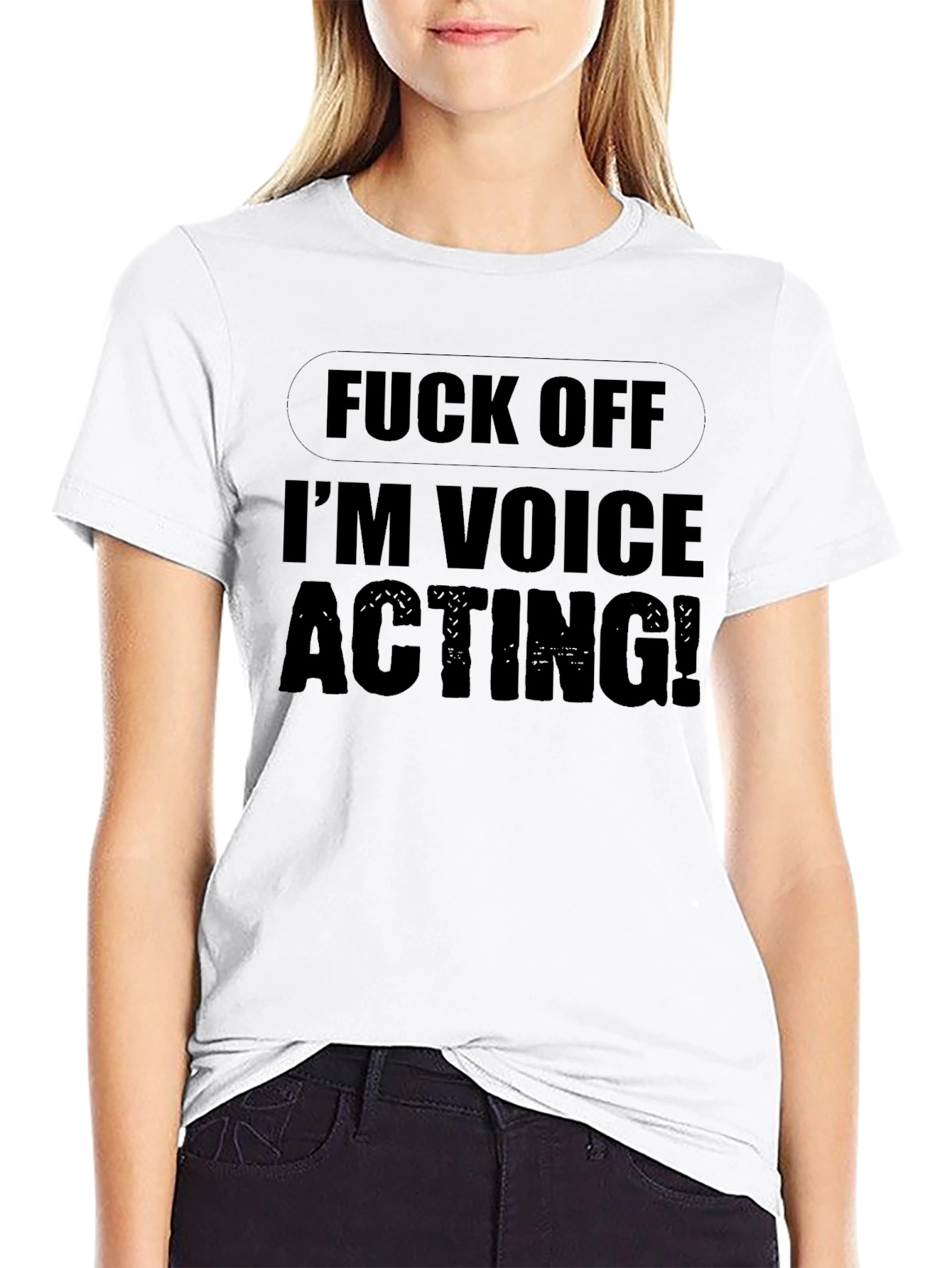 Funny Voice Acting T-Shirt - Black Graphic Tee