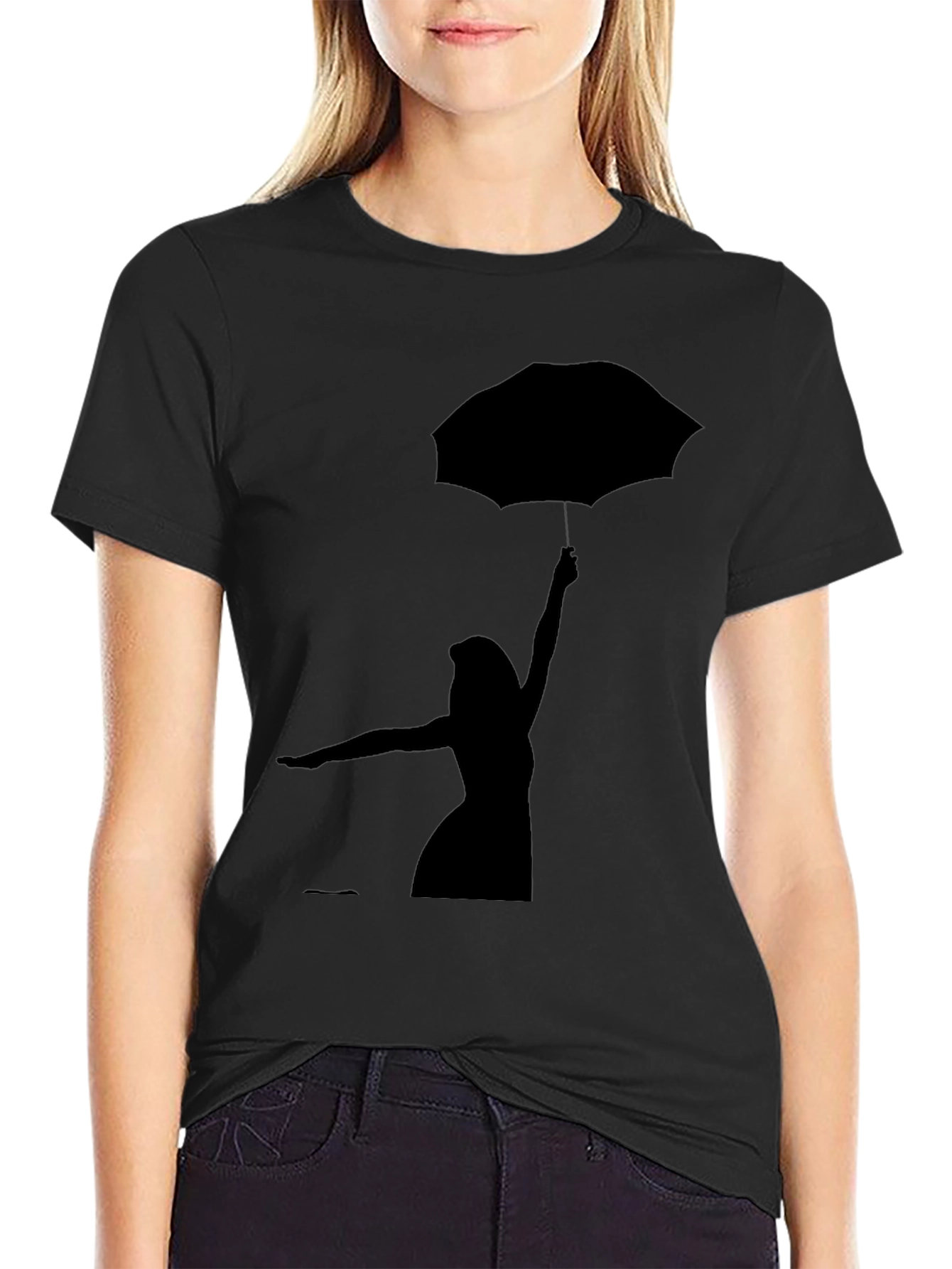Silhouette Umbrella Graphic Tee - Stylish Casual Wear