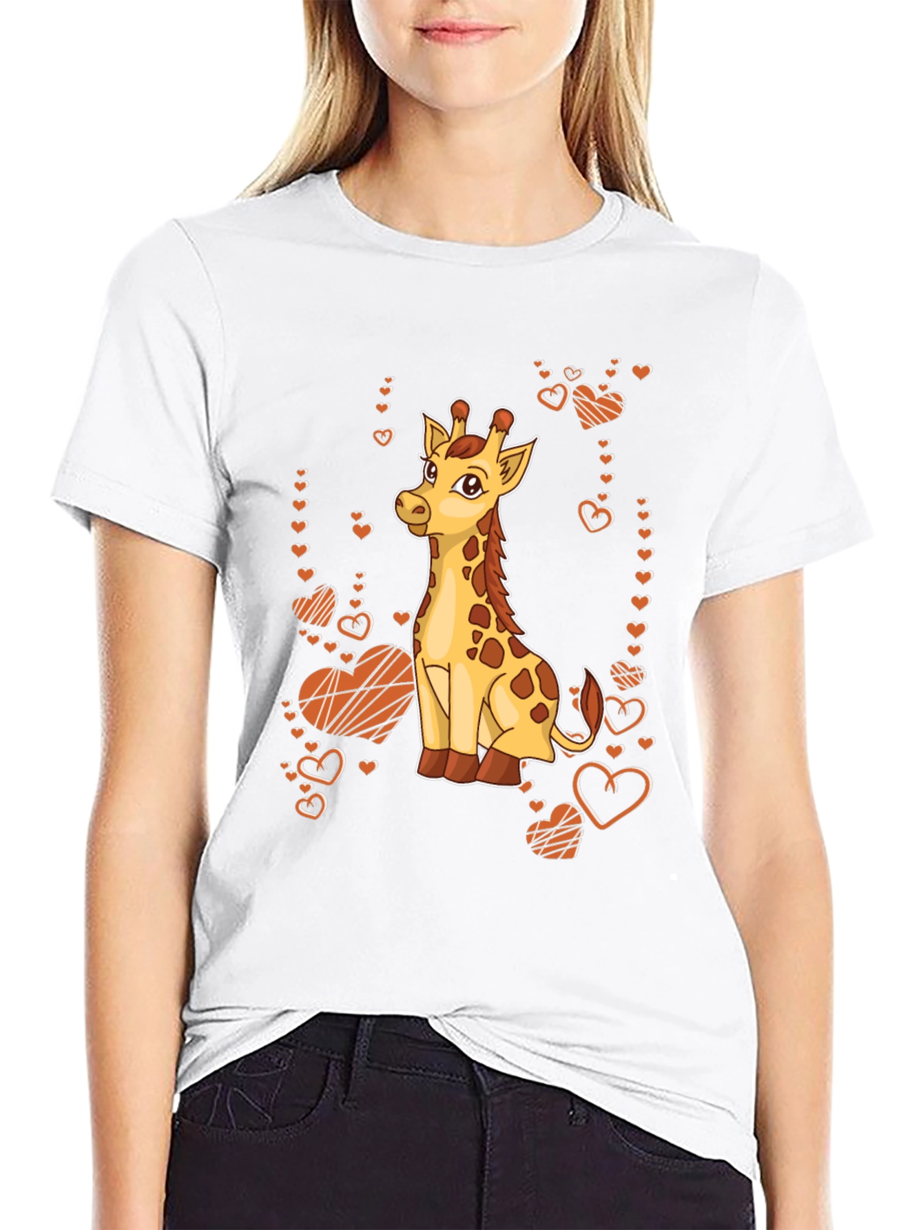 Cute Giraffe Heart T-Shirt - Valentines Day Apparel