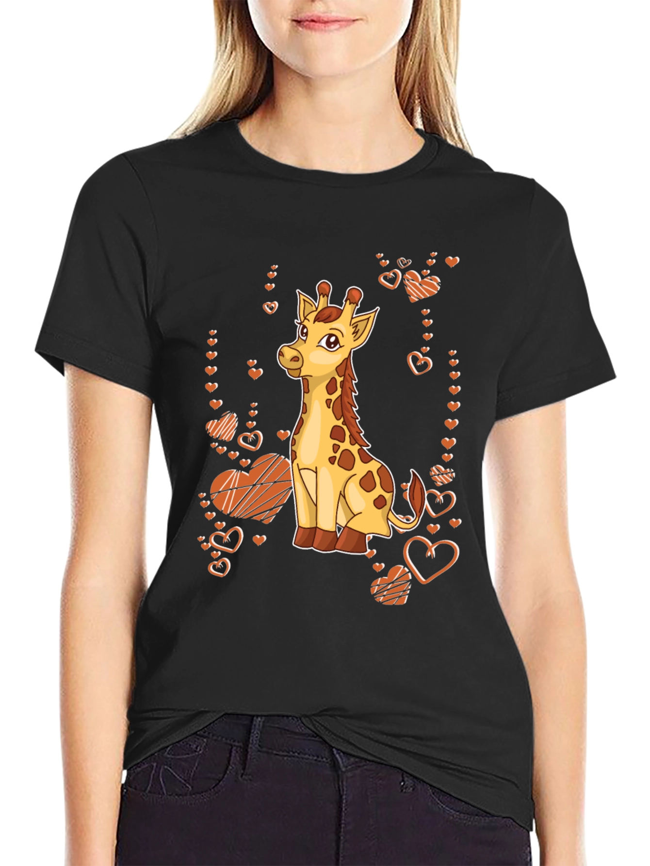 Cute Giraffe Heart T-Shirt - Valentines Day Apparel