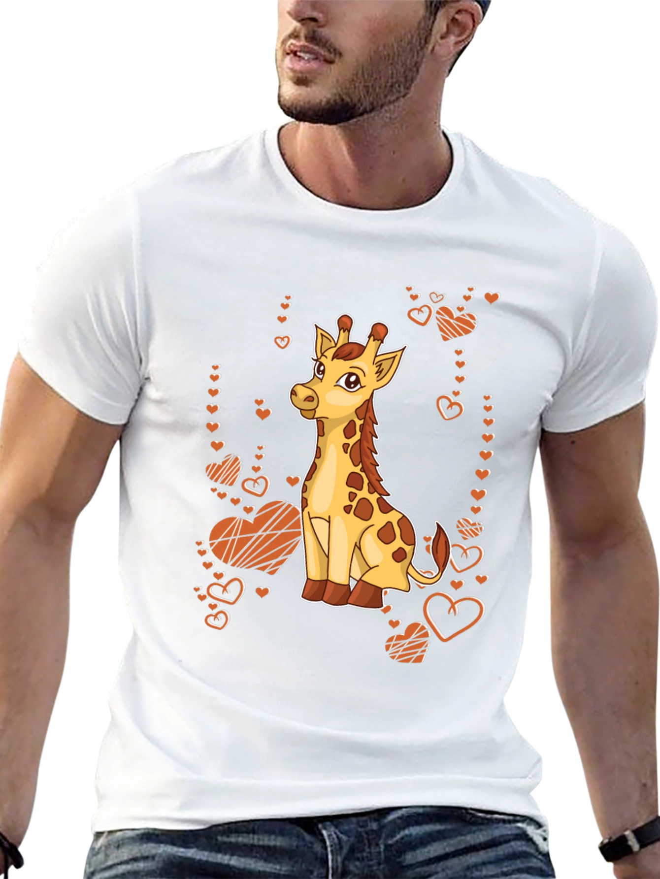 Cute Giraffe Heart T-Shirt - Valentines Day Apparel