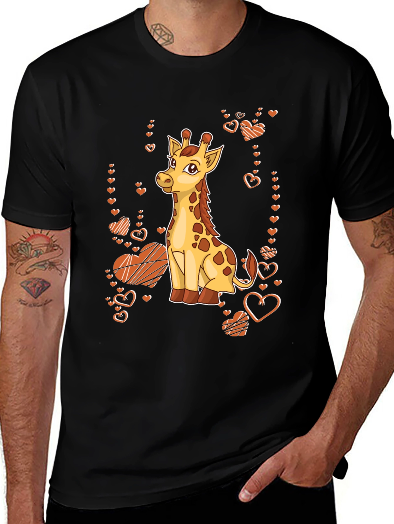 Cute Giraffe Heart T-Shirt - Valentines Day Apparel