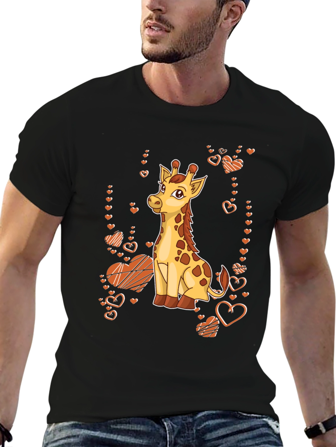 Cute Giraffe Heart T-Shirt - Valentines Day Apparel