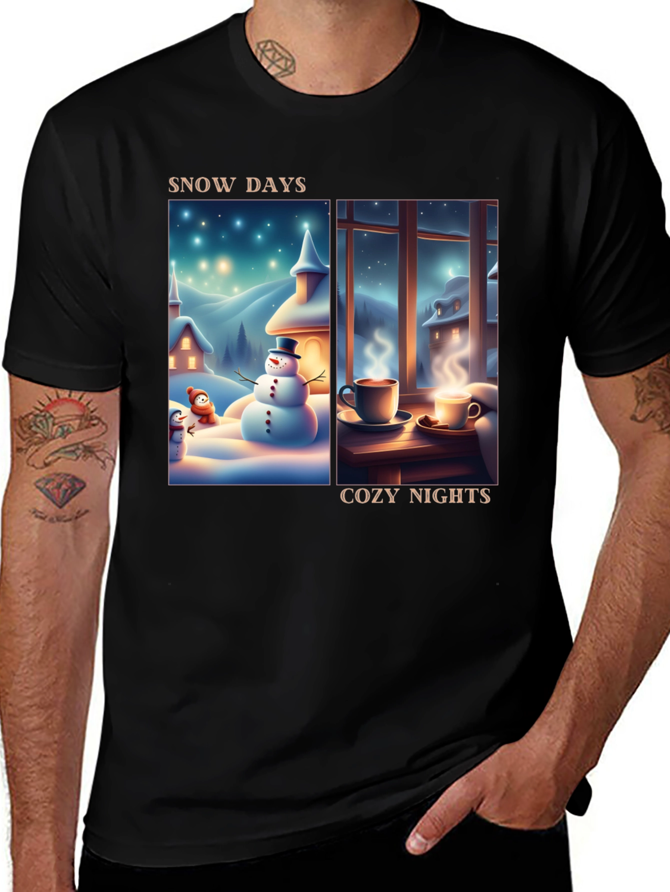 Snow Days Cozy Nights T-Shirt - Winter Holiday Tee