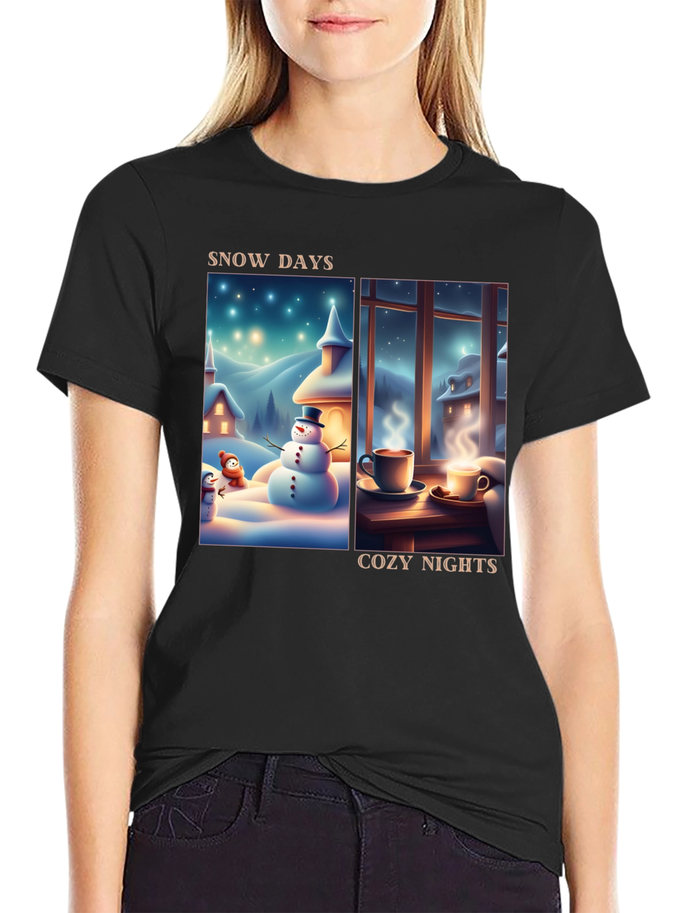 Snow Days Cozy Nights T-Shirt - Winter Holiday Tee