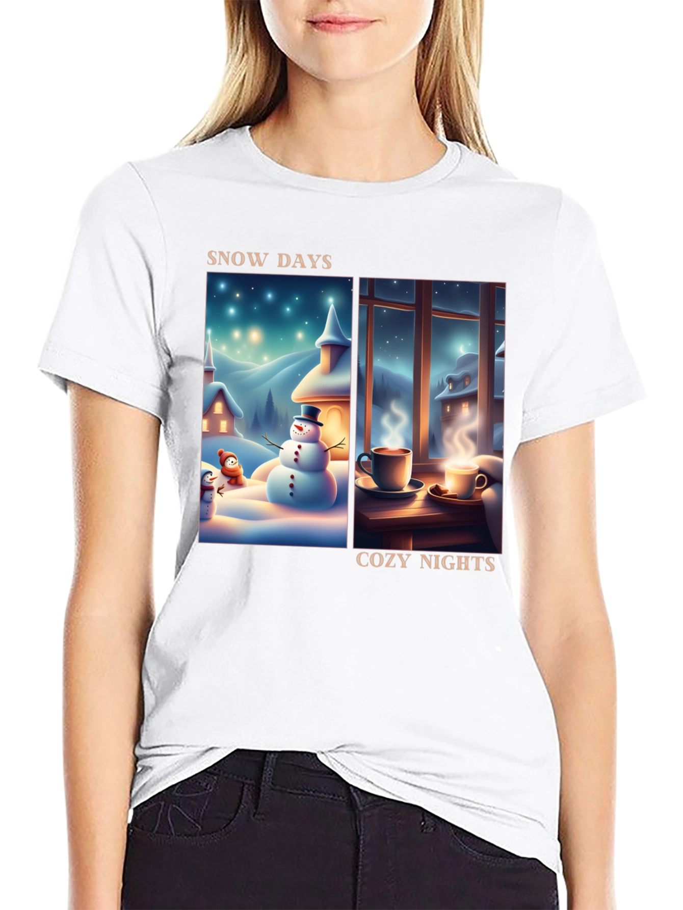 Snow Days Cozy Nights T-Shirt - Winter Holiday Tee