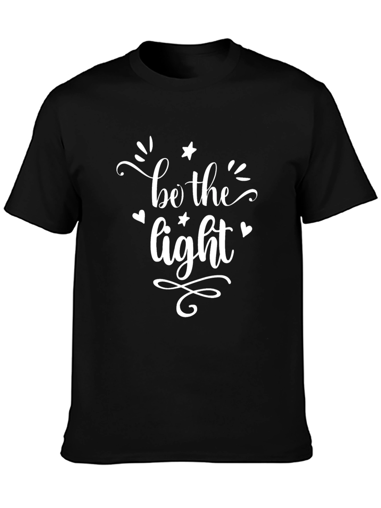Be the Light Graphic T-Shirt - Black Stylish Design