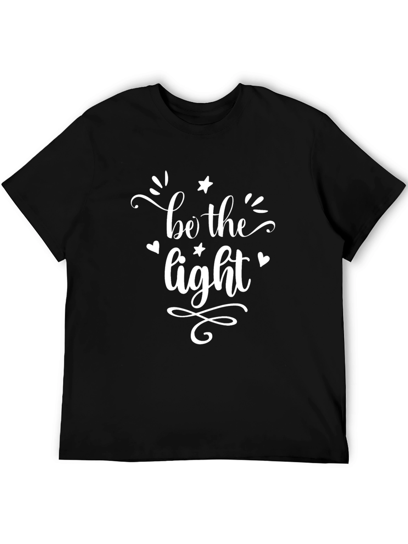 Be the Light Graphic T-Shirt - Black Stylish Design