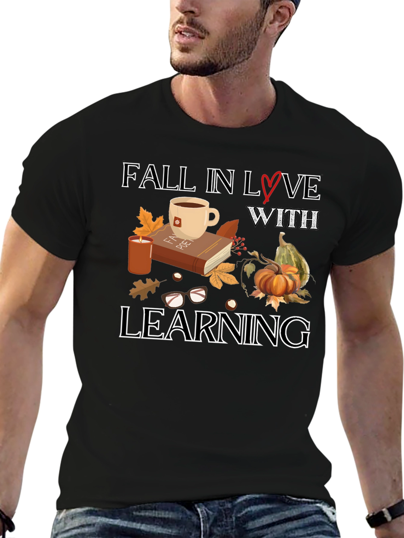 Fall in Love With Learning Graphic T-Shirt