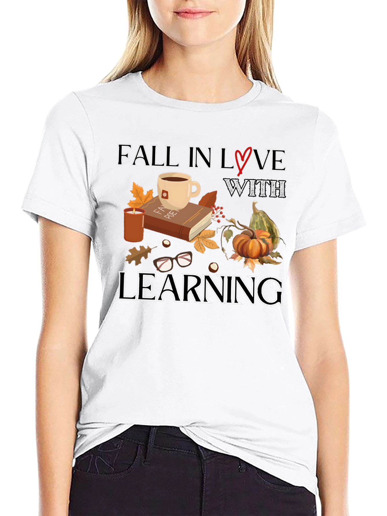 Fall in Love With Learning Graphic T-Shirt
