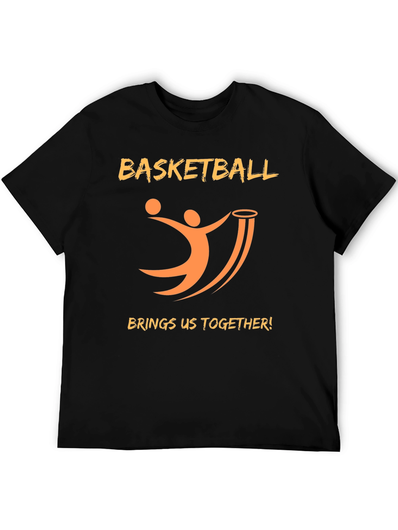 Basketball Graphic Print Crew Neck T-Shirt