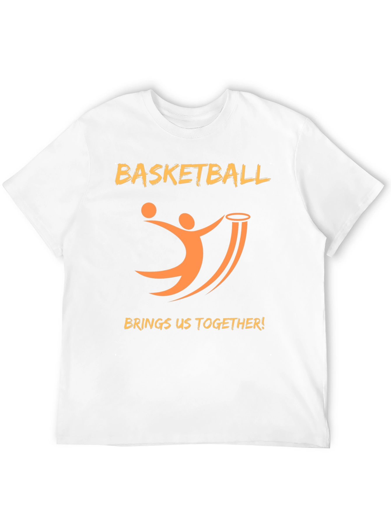Basketball Graphic Print Crew Neck T-Shirt