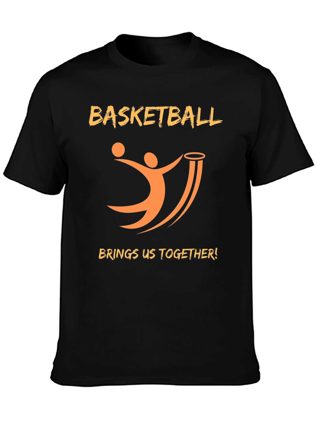Basketball Graphic Print Crew Neck T-Shirt