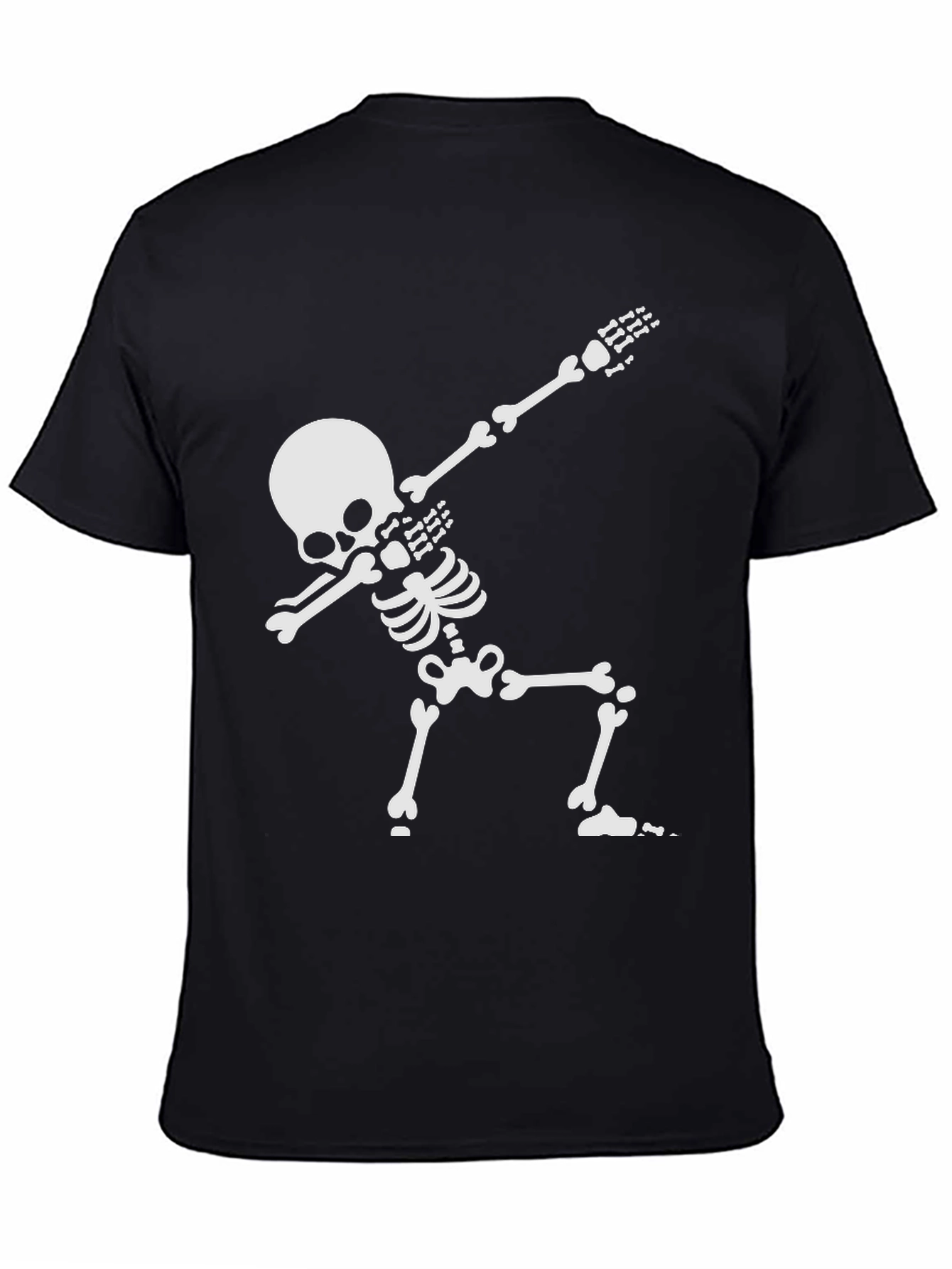 Dabbing Skeleton Graphic Tee - Black