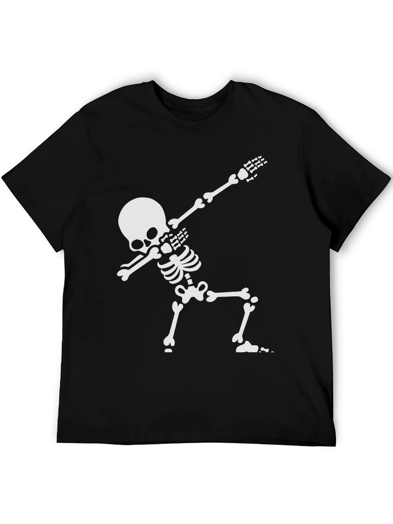 Dabbing Skeleton Graphic Tee - Black