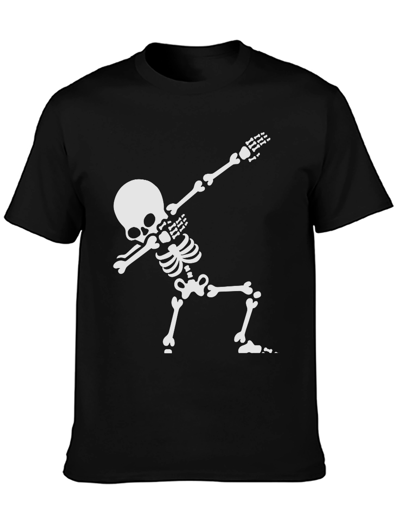 Dabbing Skeleton Graphic Tee - Black