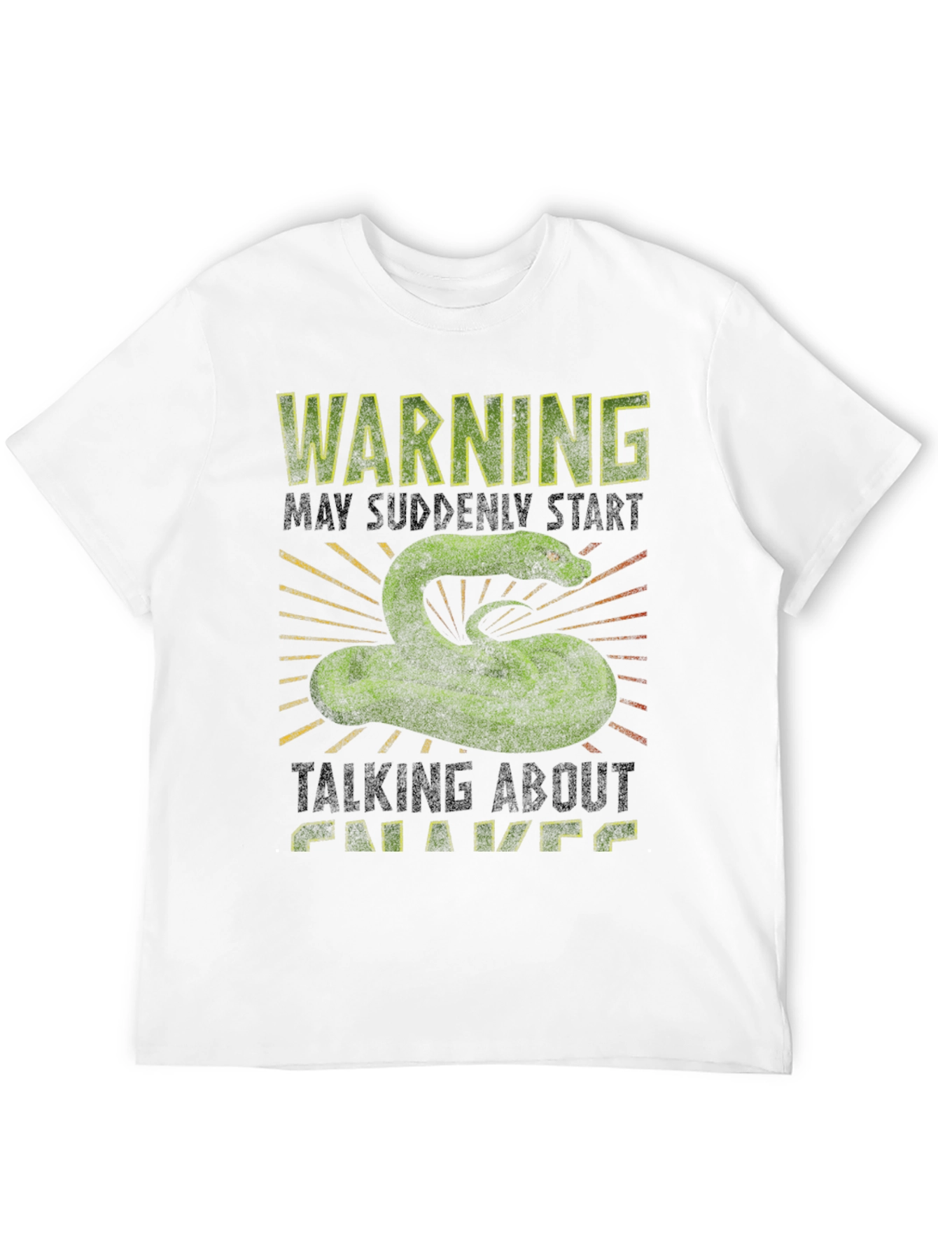 Warning Snake Graphic Tee - Talks About Chavs T-Shirt