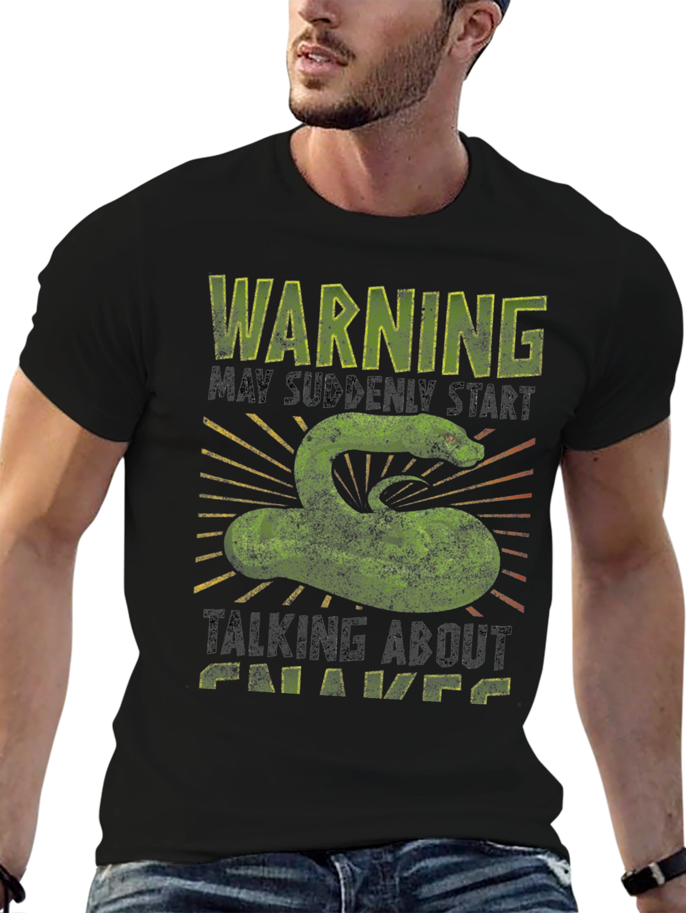 Warning Snake Graphic Tee - Talks About Chavs T-Shirt