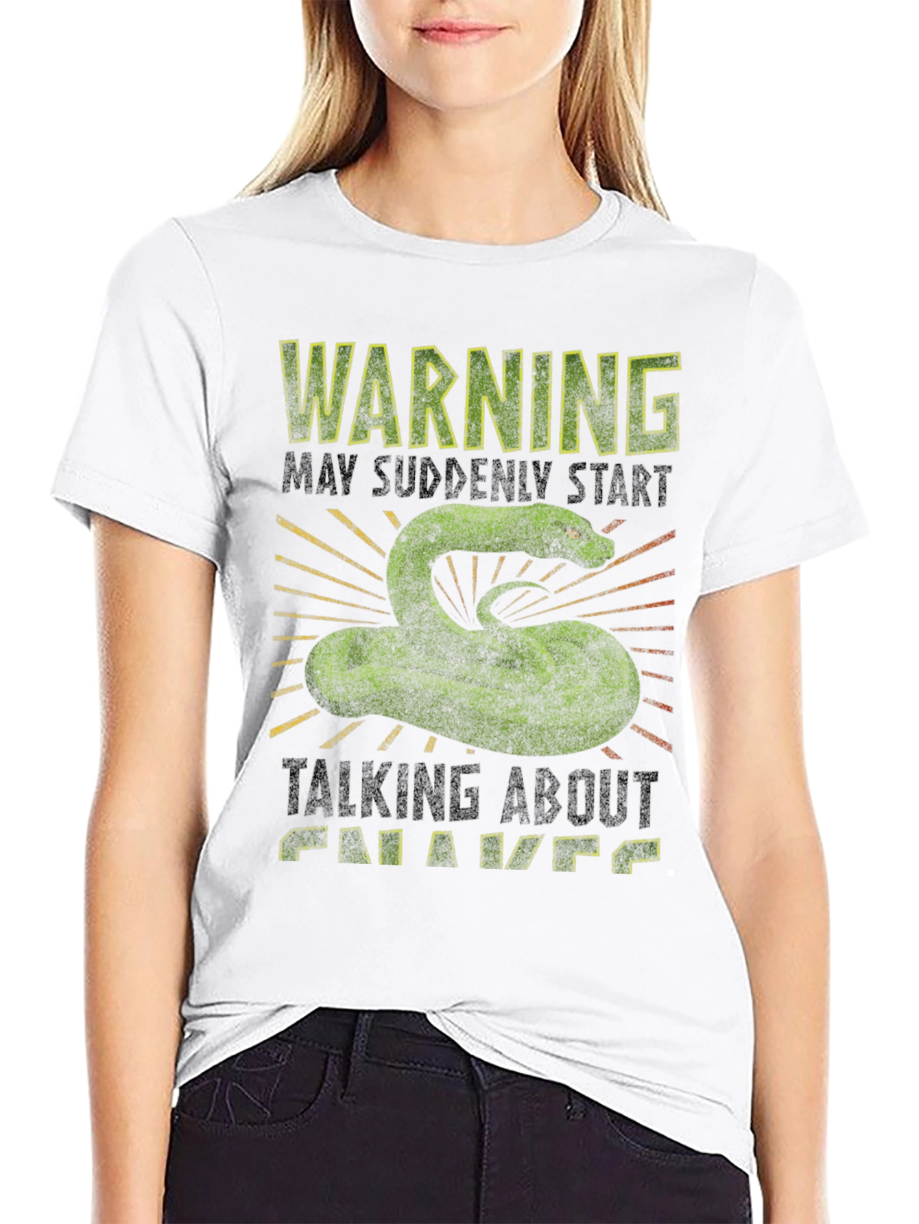 Warning Snake Graphic Tee - Talks About Chavs T-Shirt