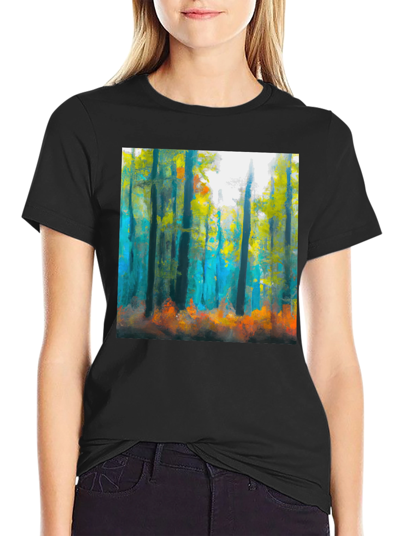 Abstract Forest T-Shirt: Nature Inspired Art