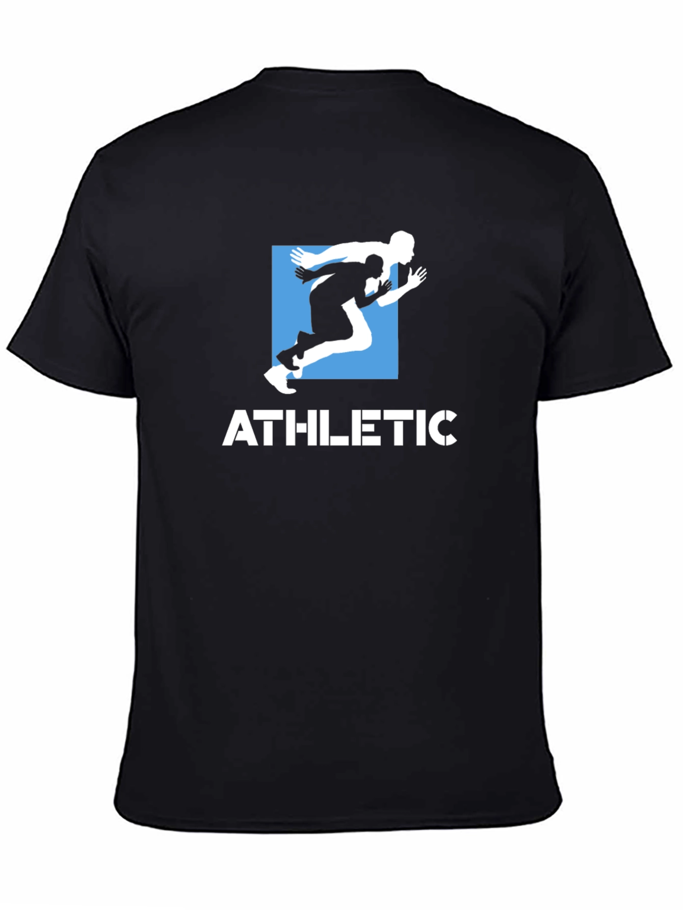 Athletic Graphic Tee - Black Running Shirt