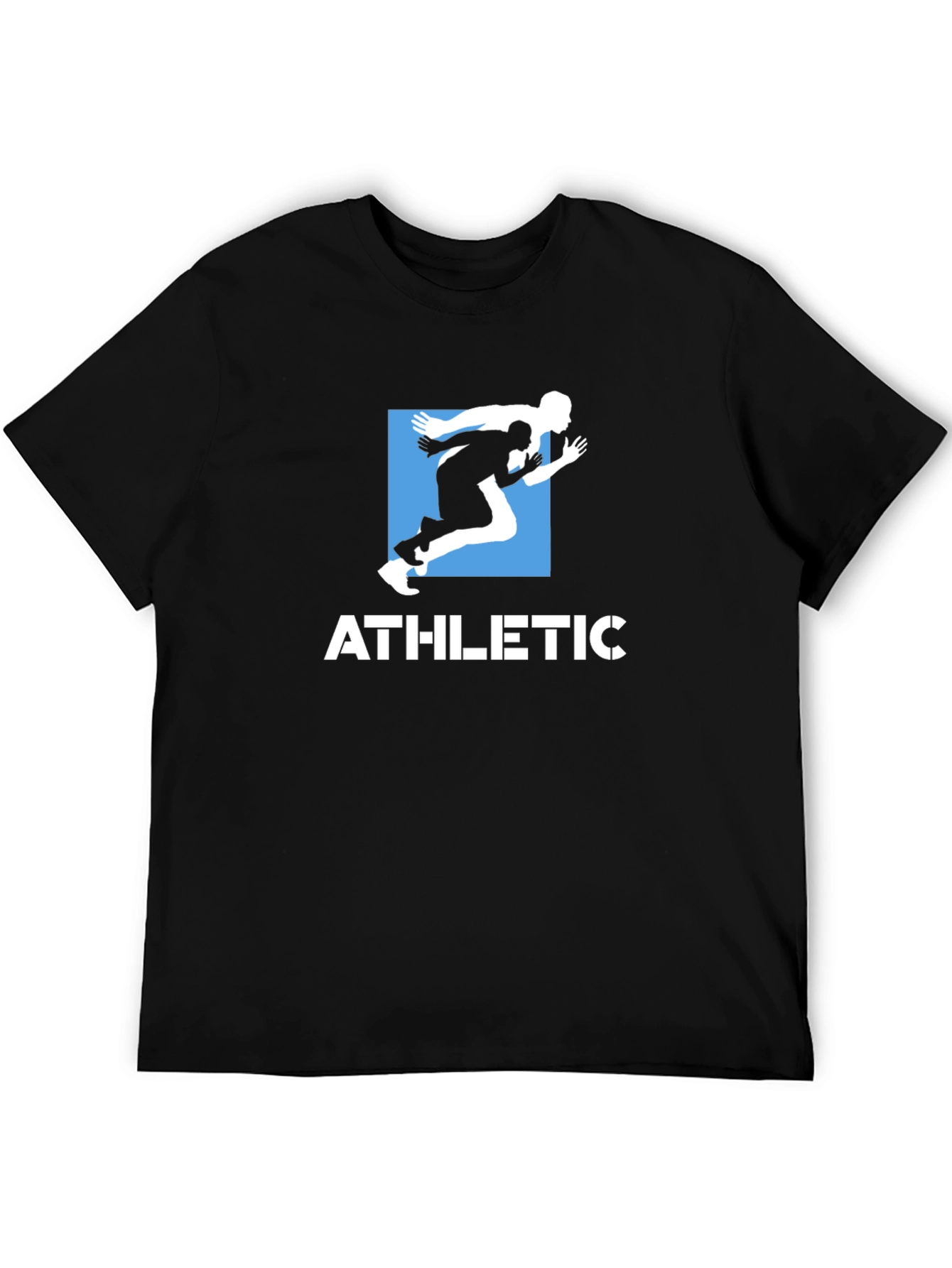 Athletic Graphic Tee - Black Running Shirt