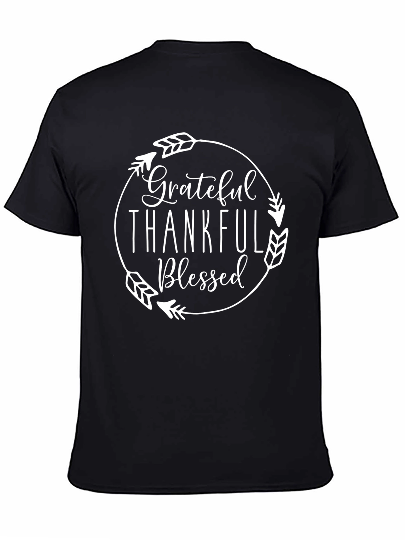 Grateful Thankful Blessed T-Shirt - Unisex Crew Neck