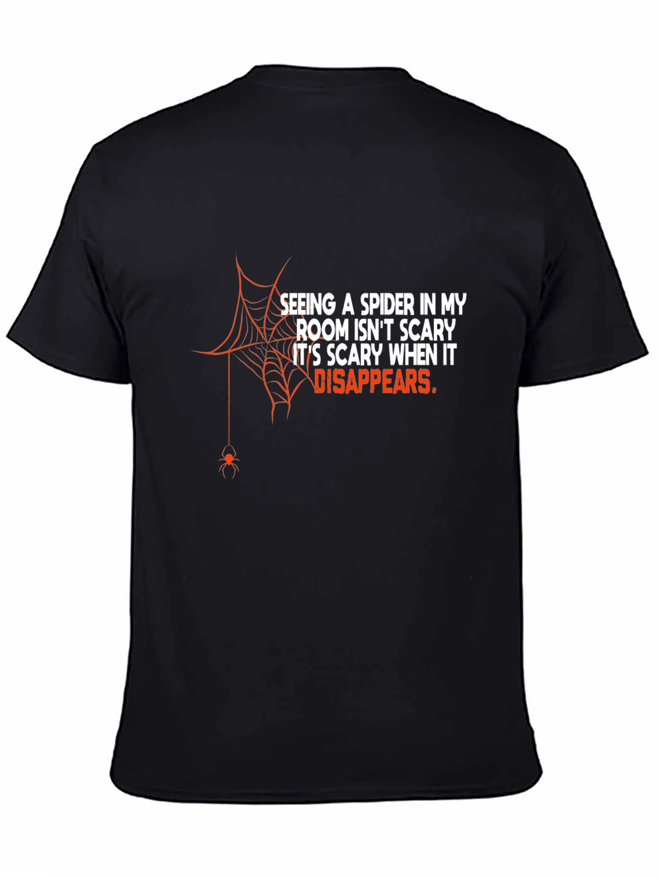 Funny Spider Disappears Graphic T-Shirt