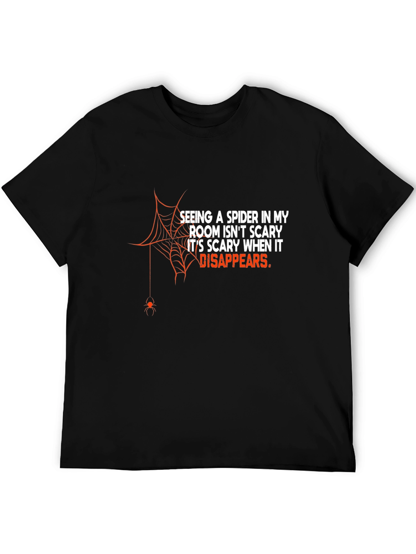 Funny Spider Disappears Graphic T-Shirt