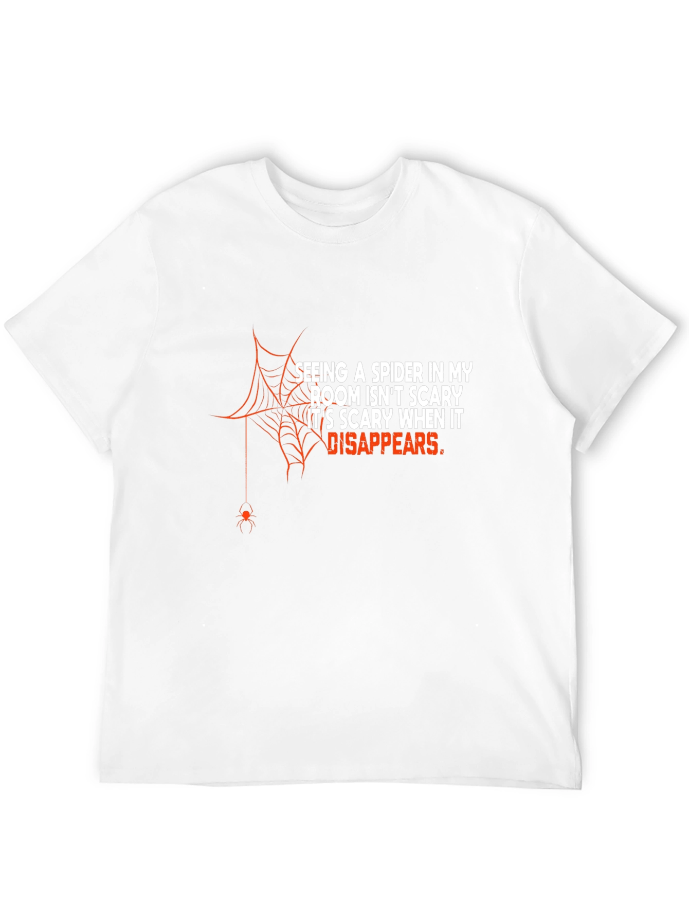 Funny Spider Disappears Graphic T-Shirt