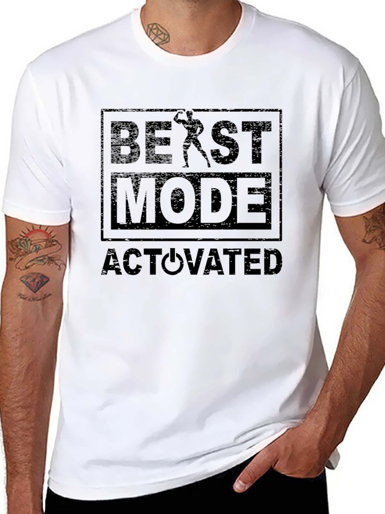 Beast Mode Activated Black Graphic Tee