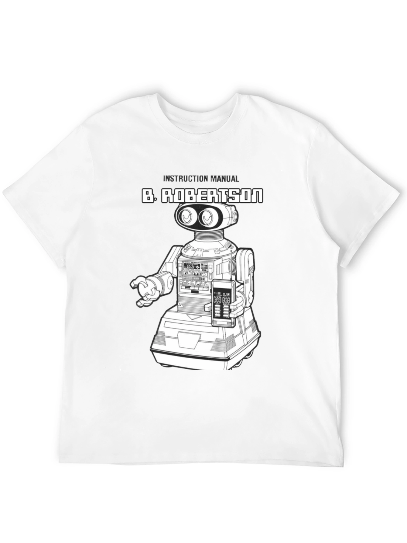 B. Robertson Robot Instruction Manual Black T-Shirt