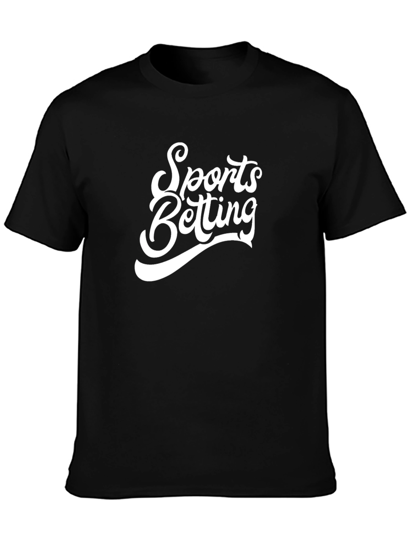 Sports Betting Graphic Tee - Black Cotton T-Shirt