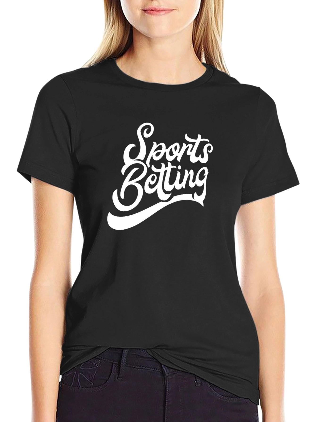 Sports Betting Graphic Tee - Black Cotton T-Shirt