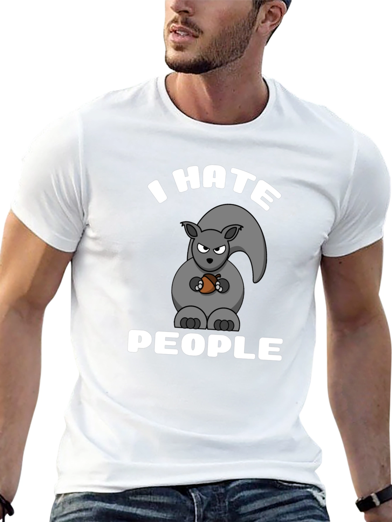 I Hate People Squirrel T-Shirt