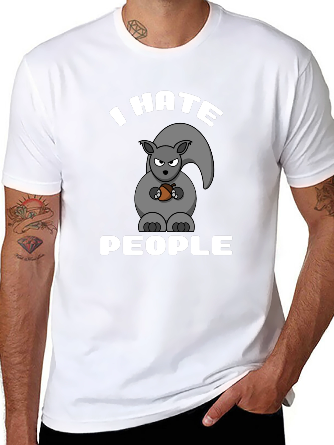 I Hate People Squirrel T-Shirt
